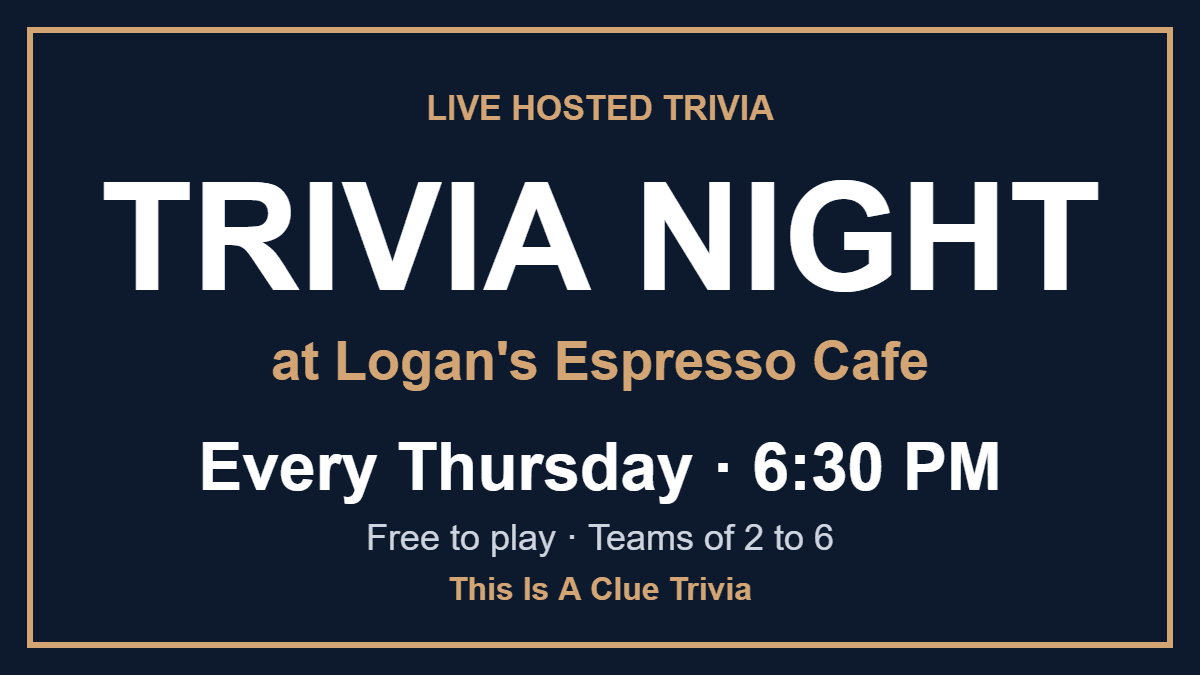 Weekly Trivia Night at Logan's Espresso Cafe