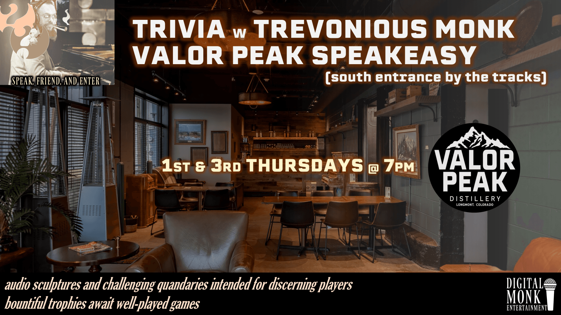 Trivia Night in the speakeasy with trevonious monk