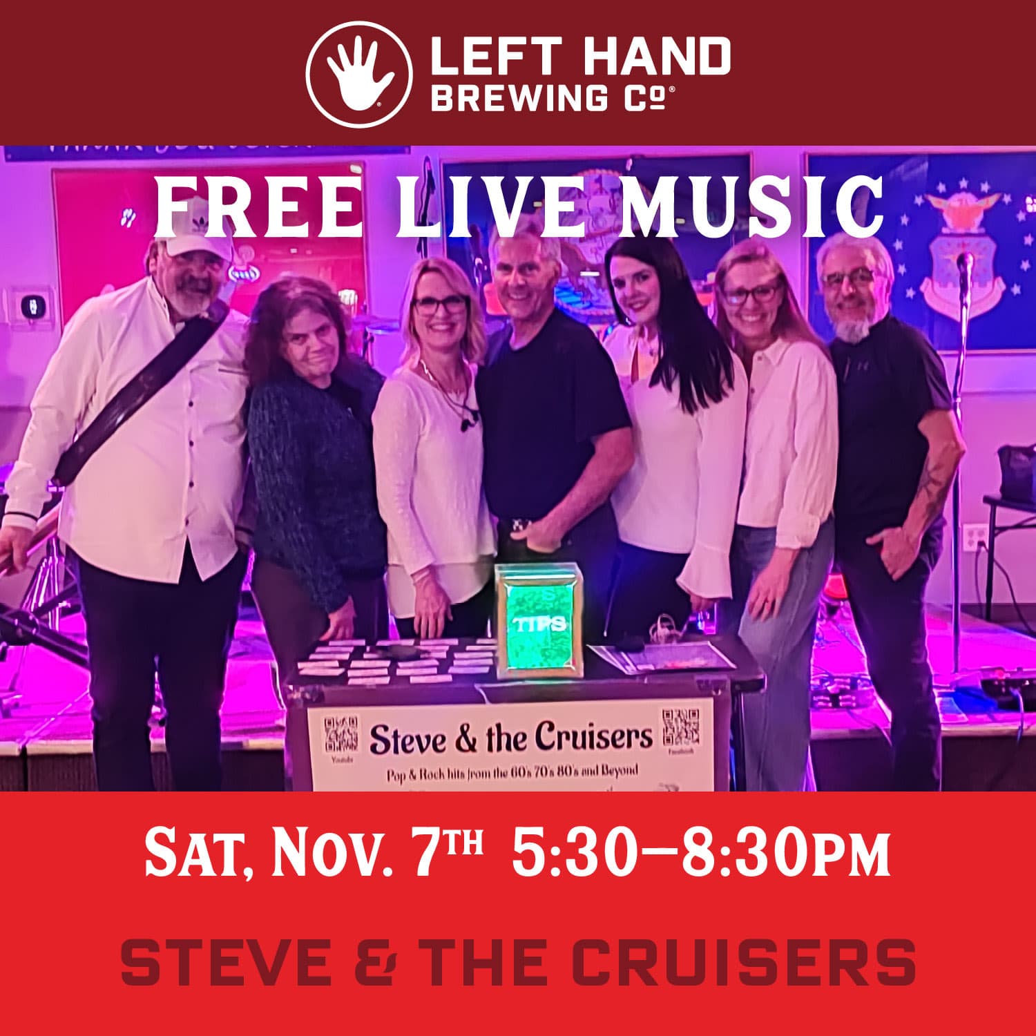 Free Live Music with Steve and the Cruisers