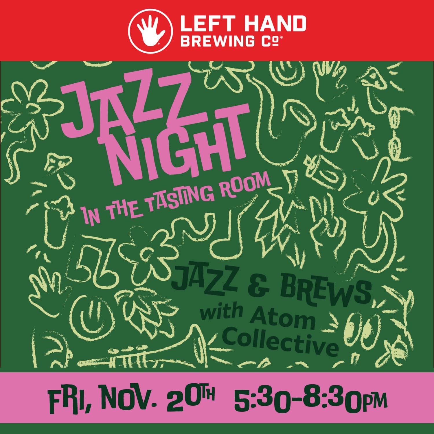 Free Live Jazz Night in the Tasting Room with Atom Collective