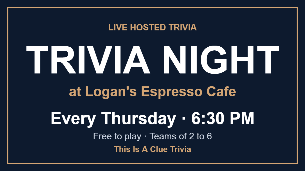Weekly Trivia Night at Logan's Espresso Cafe