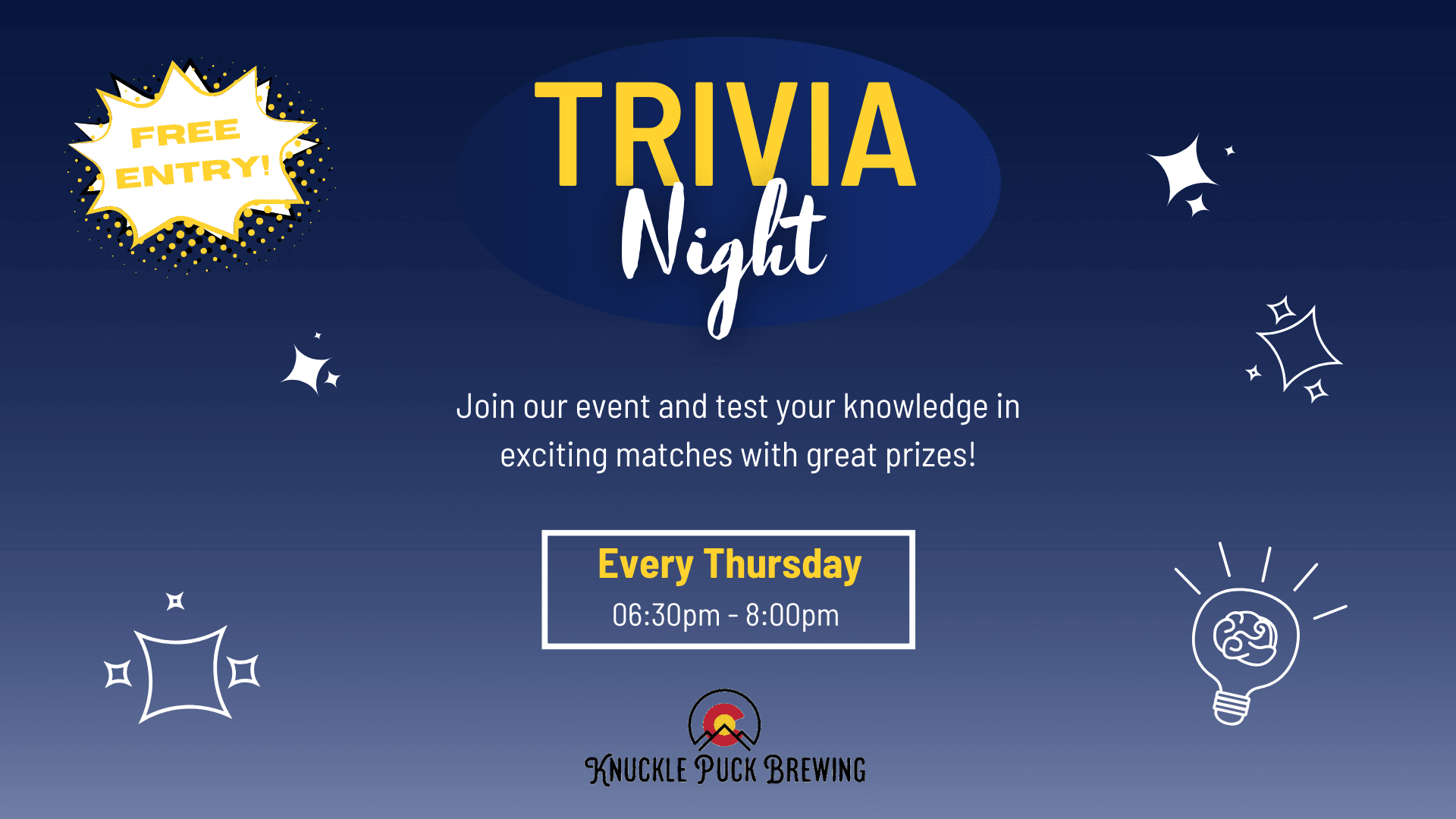 Thursday Night Trivia at Knuckle Puck Brewing