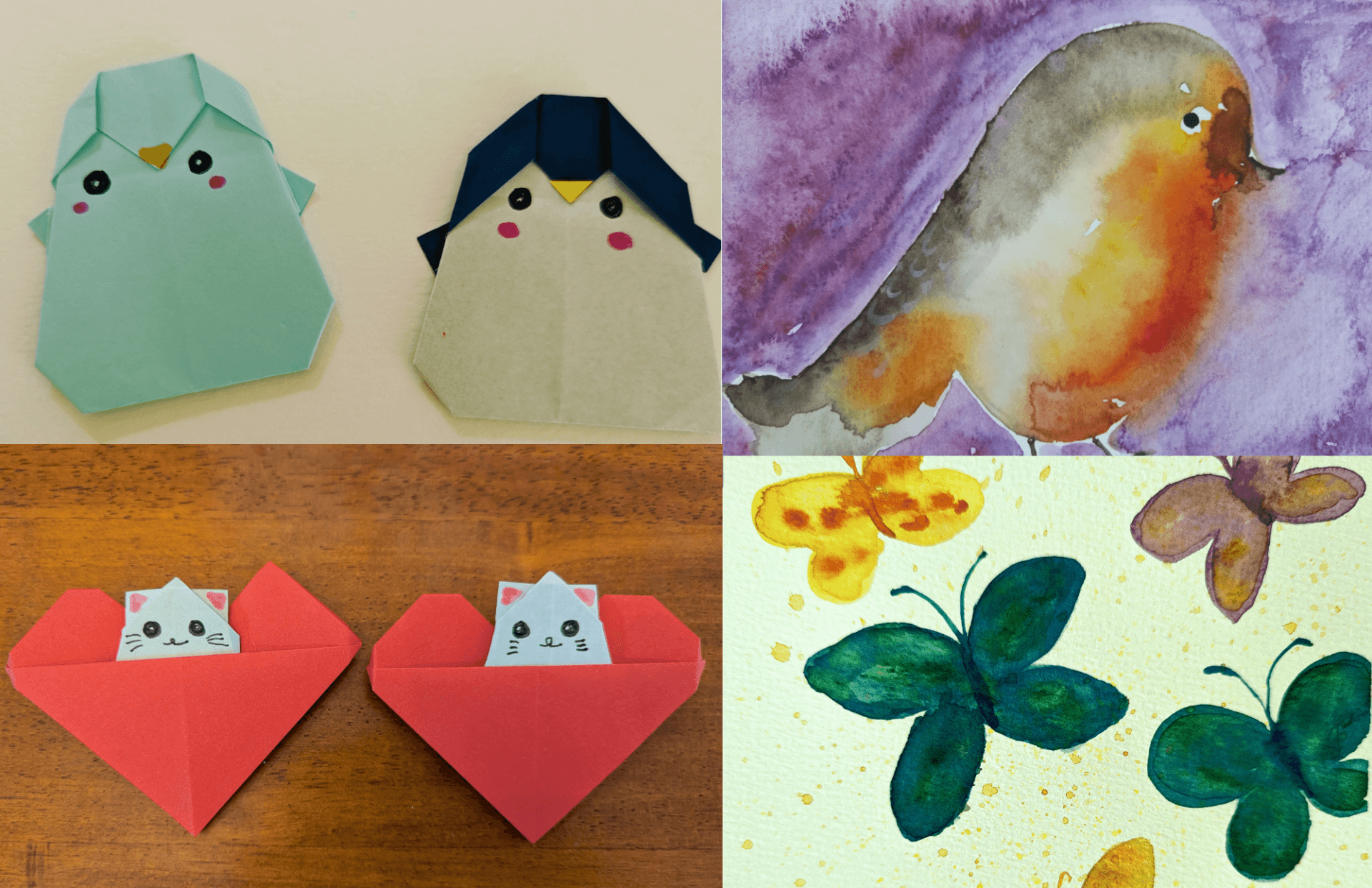 Kids Afterschool Watercolor and Origami Class- See description for schedule of focus for each week