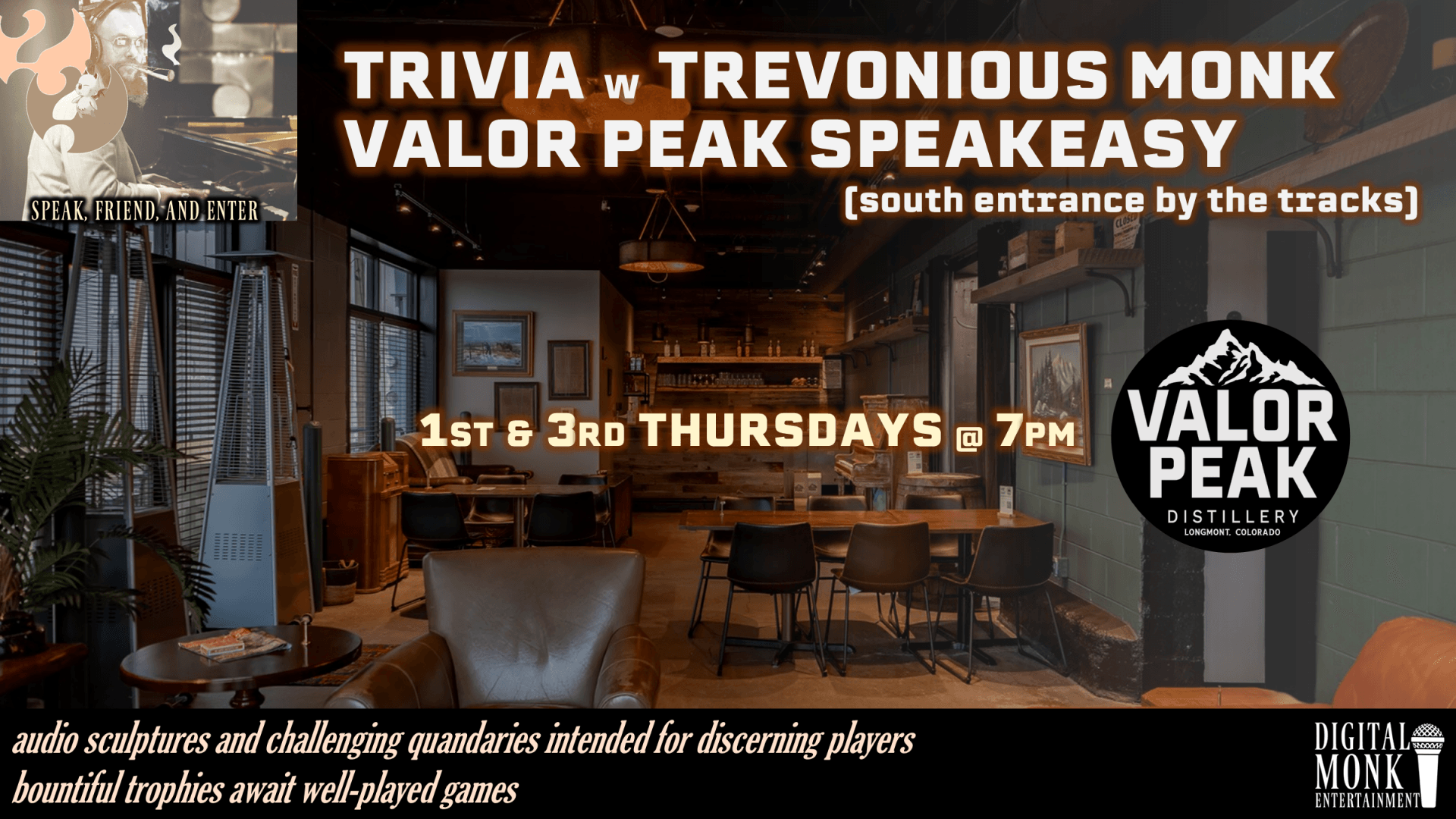 Trivia Night in the speakeasy with trevonious monk