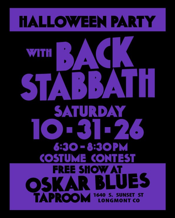 Halloween Party with back Stabbath