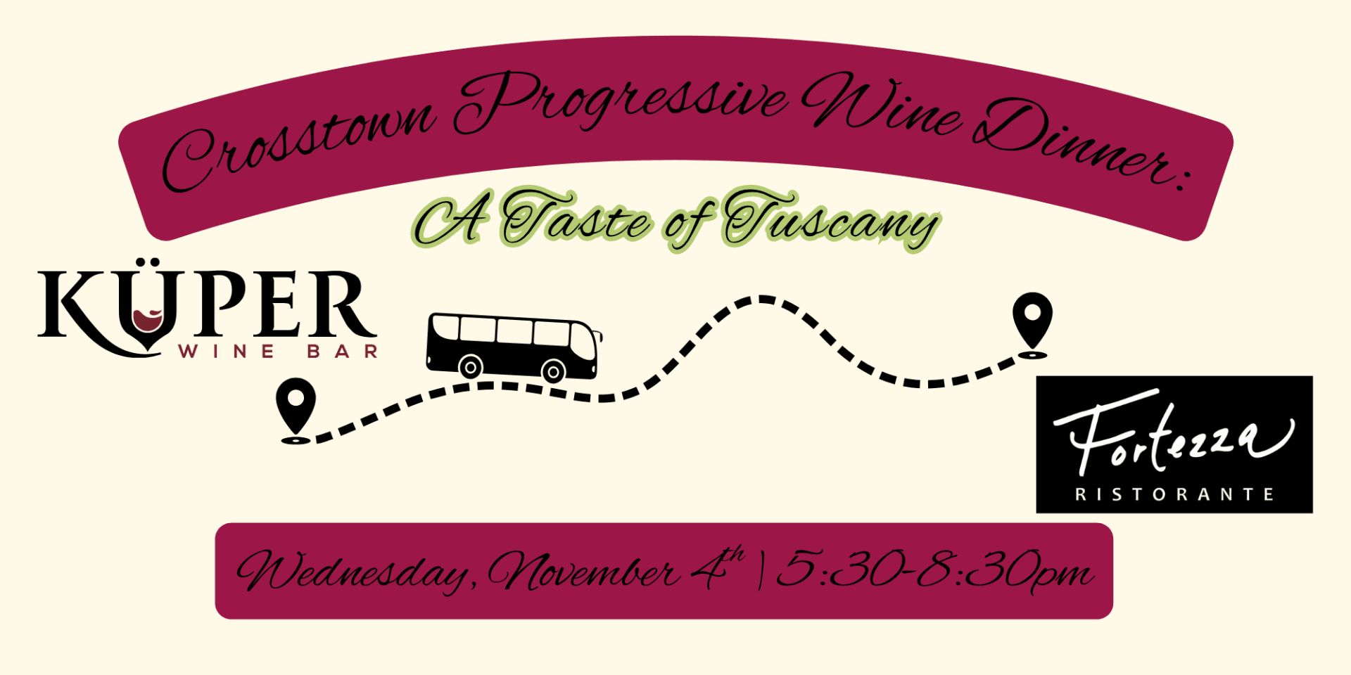 Crosstown Progressive Wine Dinner: A Taste of Tuscany