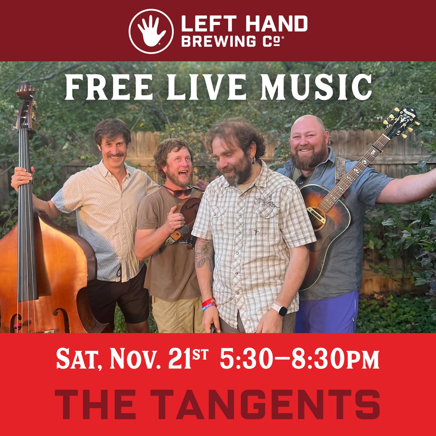 Free Live Music in the Tasting Room with The Tangents