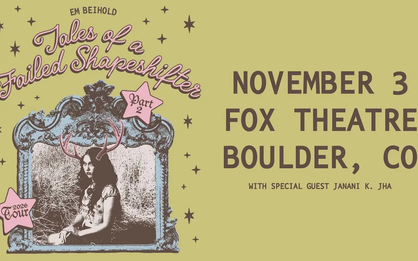 Em Beihold: Tales of a Failed Shapeshifter Tour with Janani K. Jha