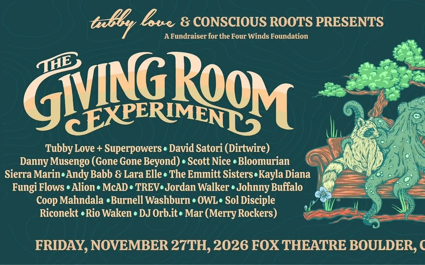 Tubby Love Presents | A Benefit Concert for the Four Winds Foundation & Lodge of the Great Spirit